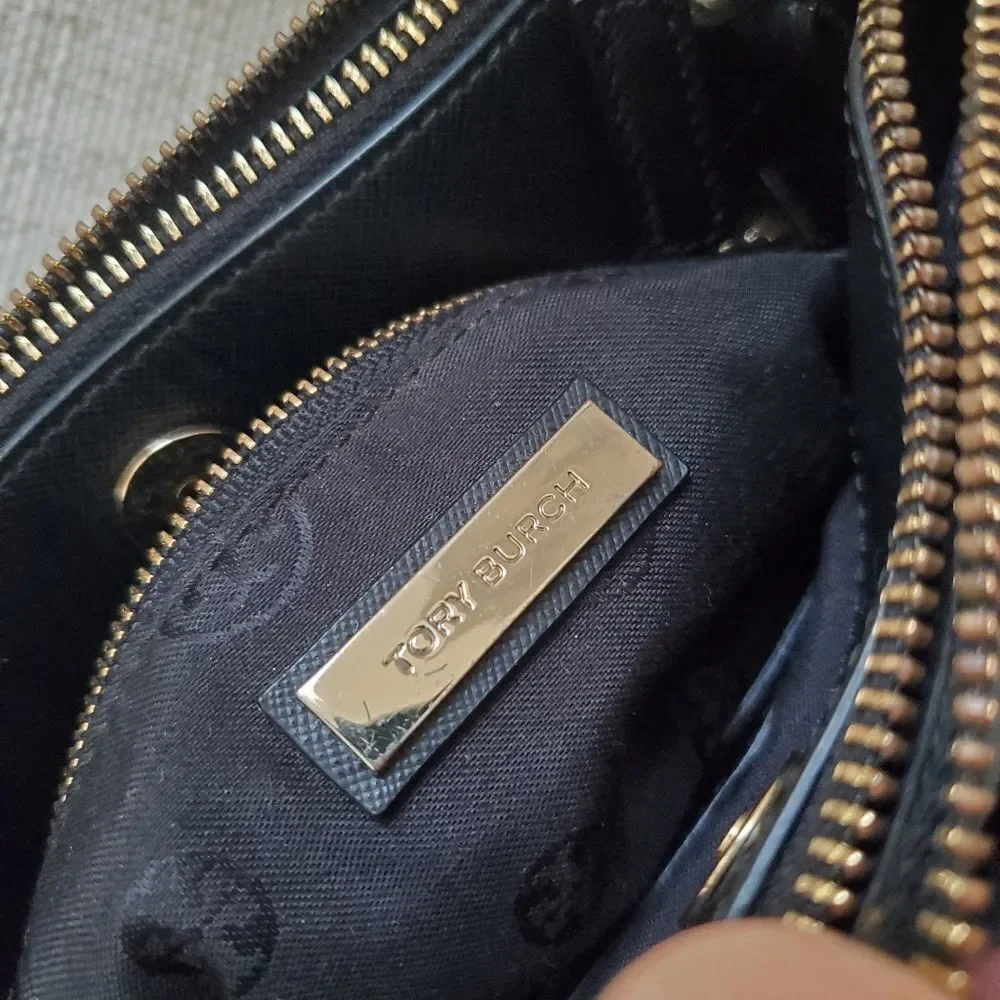 Tory Burch HFA031 Crossbody Bag Black Leather